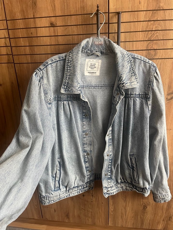 (PULL AND BEAR)Açık Mavi Kadın Denim Ceket Düğmeli - Görsel 2