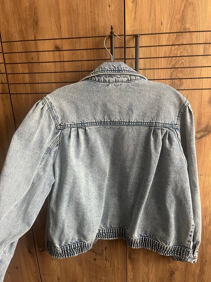 (PULL AND BEAR)Açık Mavi Kadın Denim Ceket Düğmeli - Görsel 5