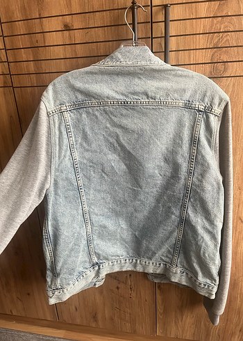 Gri Düğmeli Kadın Denim Ceket - Görsel 4