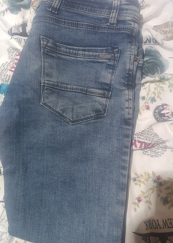 Gri Bağcıklı Normal Kesim Erkek Kot Pantolon - Görsel 4