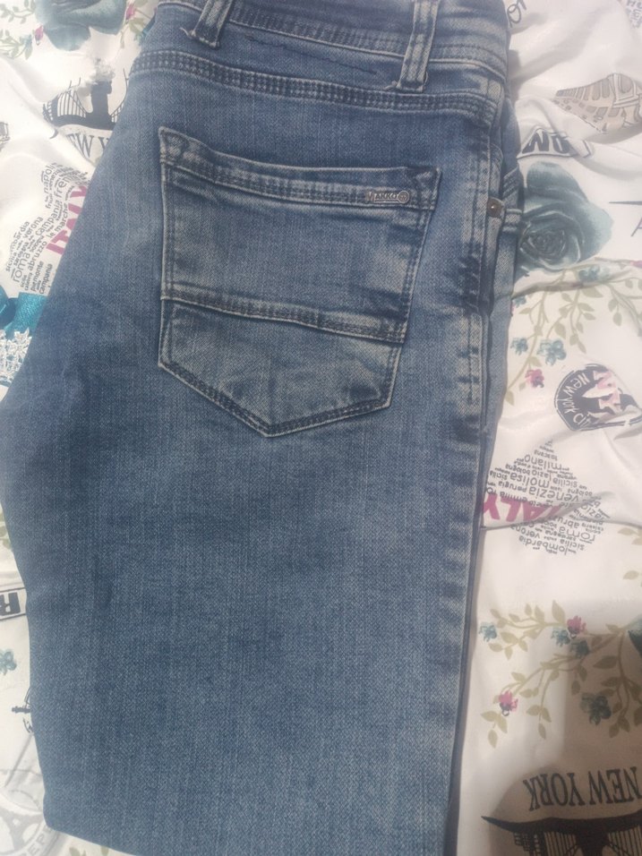 Gri Bağcıklı Normal Kesim Erkek Kot Pantolon - Görsel 4