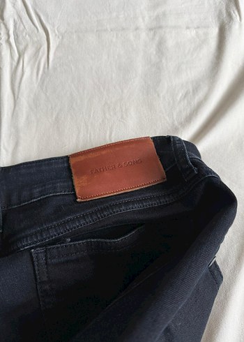 siyah normal boy rahat kesim erkek kot pantolon - Görsel 2