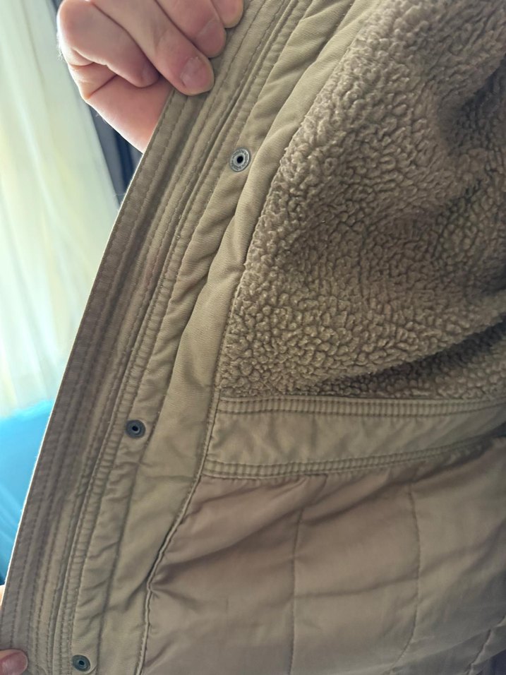 Bej Düğmeli Erkek Keten Mont - Görsel 5