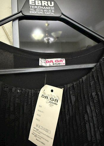 Pilili Siyah Uzun Kollu Kadın Bluz - Görsel 2