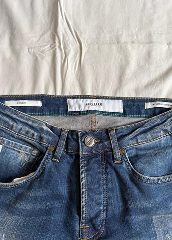 erkek mavi rahat dar kesim denim pantolon - Görsel 2