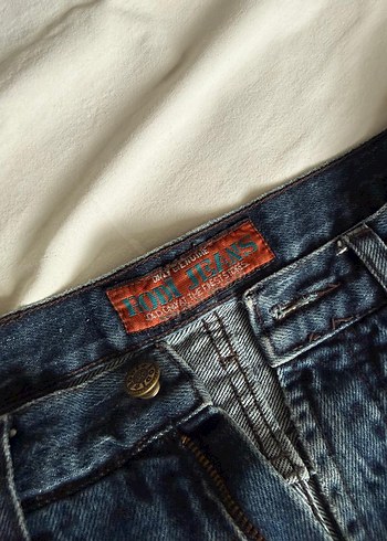 lacivert geniş kesim midi erkek kot pantolon - Görsel 2