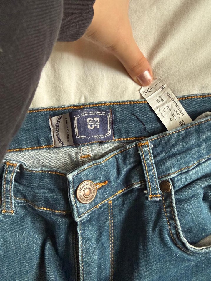 erkek normal bel slim fit dar paça kot pantolon - Görsel 2