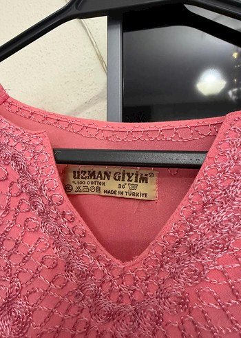 Pembe Bohem V Yaka Dantel Detaylı Bluz - Görsel 2