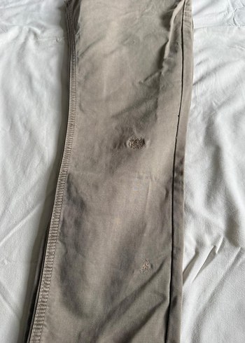 bej loose fit keten erkek pantolon - Görsel 3