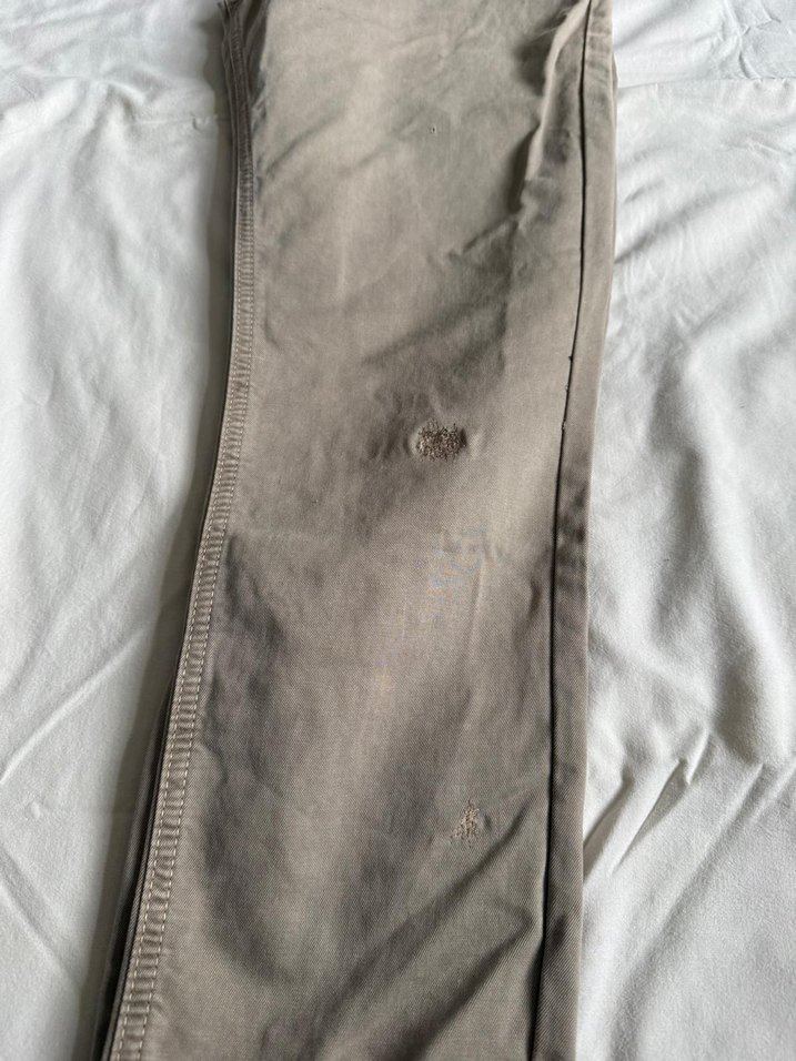 bej loose fit keten erkek pantolon - Görsel 3