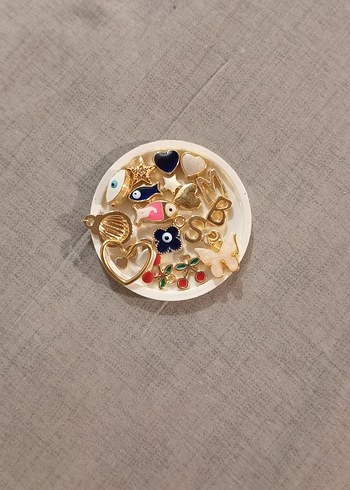 gümüş renk kolye ucu charm takı malzemesi boncuk seti - Görsel 2