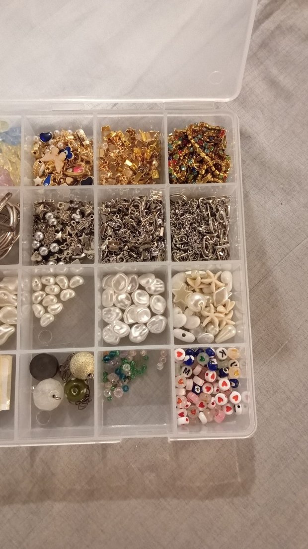 altın renk kolye ucu charm takı malzemesi boncuk set - Görsel 3