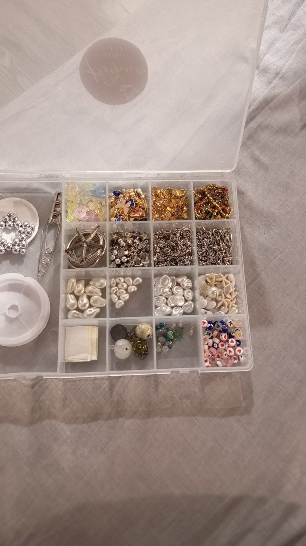 altın renk kolye ucu charm takı malzemesi boncuk set - Görsel 5