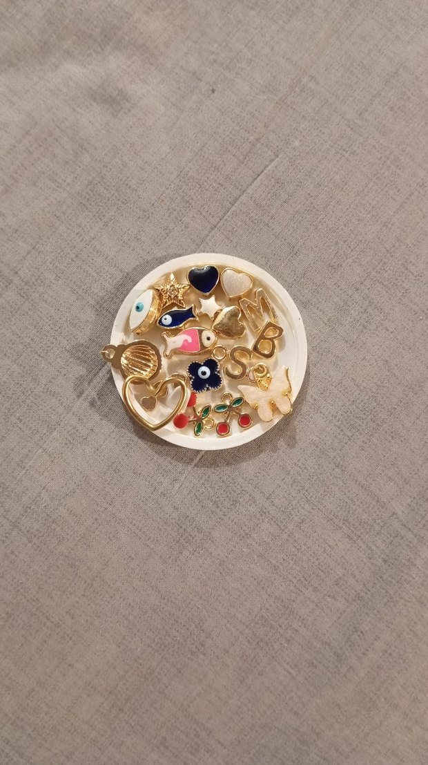 inci boncuk ve takı malzemeleri seti kutu kolye ucu - Görsel 4