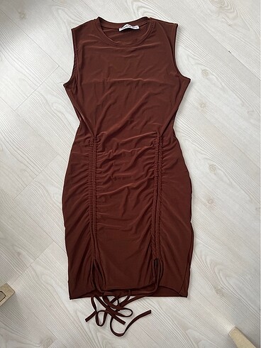 Zara buzzy büzgülü mini elbise