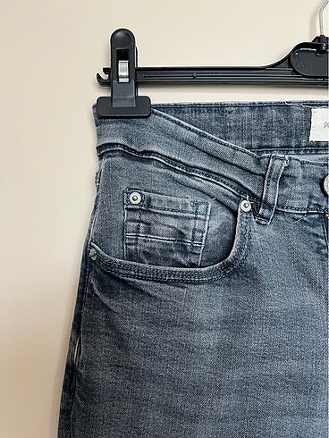 38 Beden lacivert Renk Pull?Bear Soluk Efektli Skinny Jean