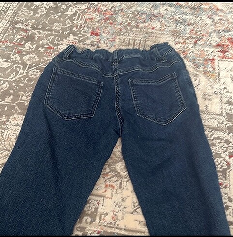 9 Yaş Beden lacivert Renk Panço kot pantolon 9-10 yaş