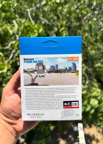 Aynaya takılan motosiklet telefon tutucu - Görsel 3