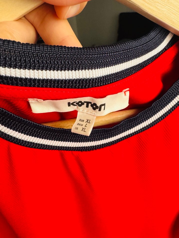 Kısa Kollu Kırmızı Midi Elbise - Görsel 2