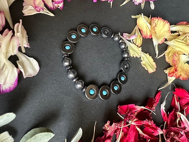 Hematit Firuze doğaltaş bileklik - Görsel 4