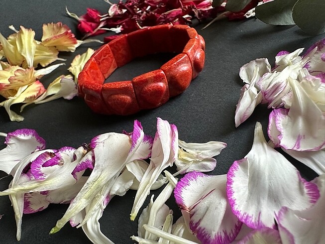 Mercan doğaltaş bileklik - Görsel 4