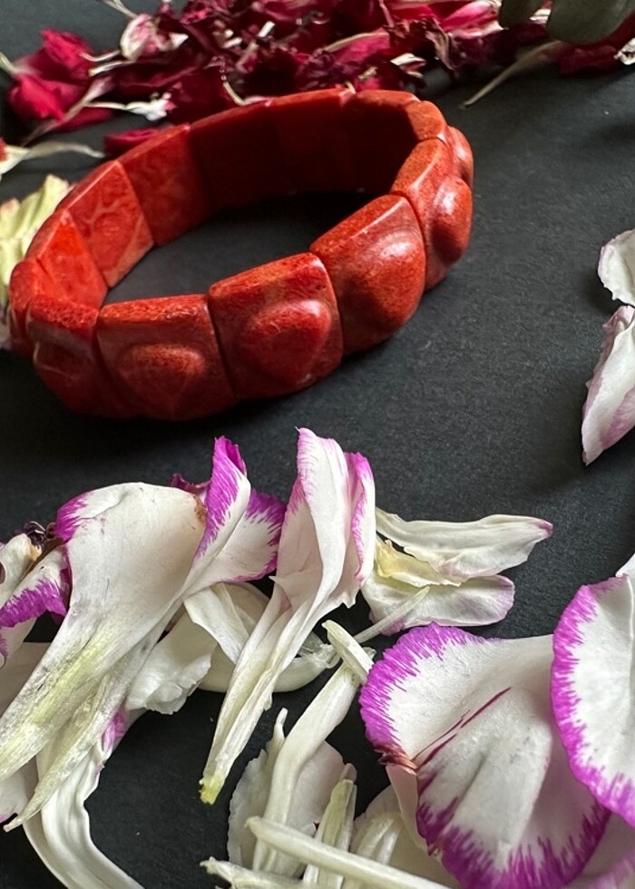 Mercan doğaltaş bileklik - Görsel 4