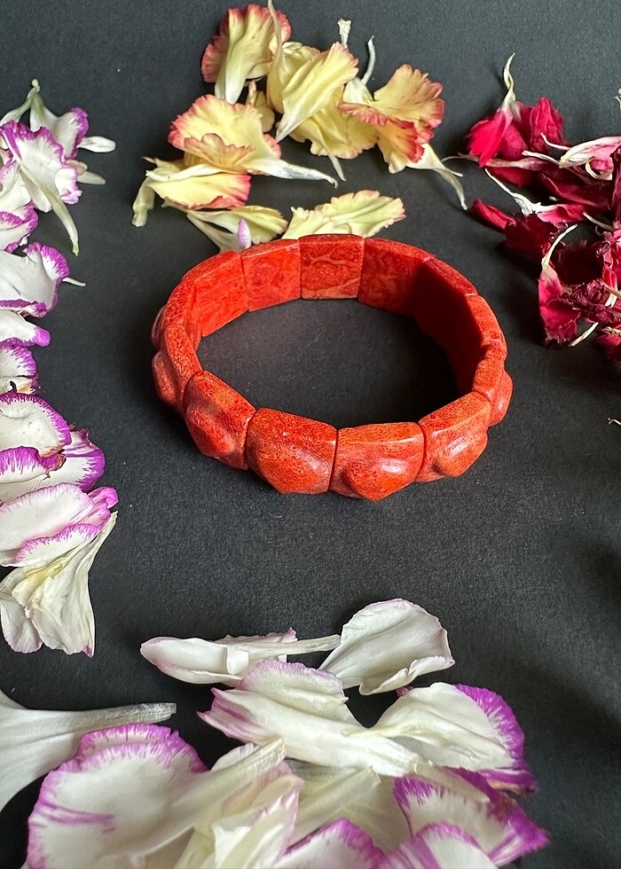 Mercan doğaltaş bileklik - Görsel 3