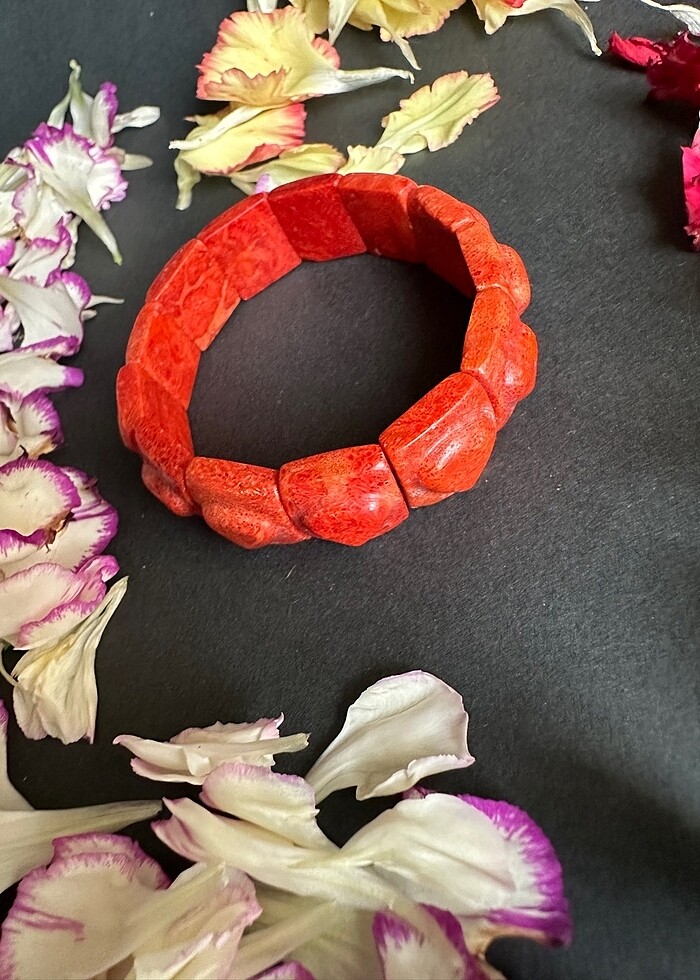 Mercan doğaltaş bileklik - Görsel 2