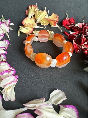 Akik Sedef Topaktaş bileklik - Görsel 3