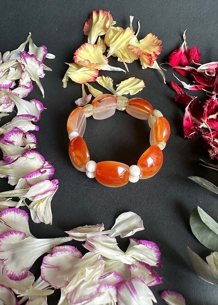 Akik Sedef Topaktaş bileklik - Görsel 5