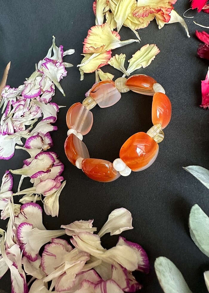 Akik Sedef Topaktaş bileklik - Görsel 2