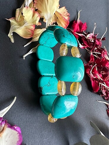 Turkuaz doğaltaş bileklik - Görsel 2