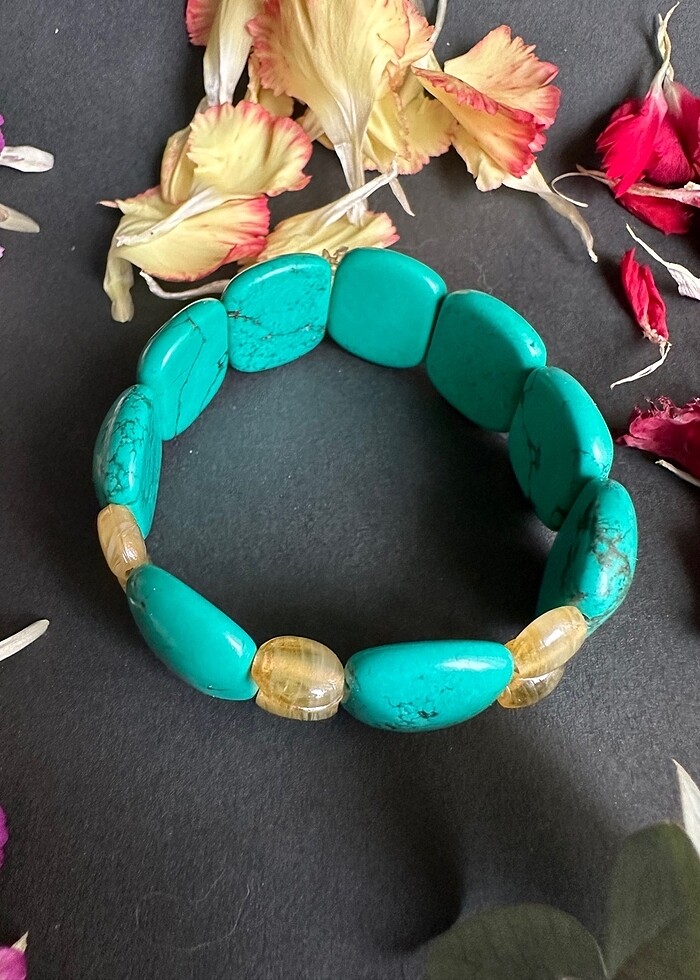 Turkuaz doğaltaş bileklik - Görsel 4