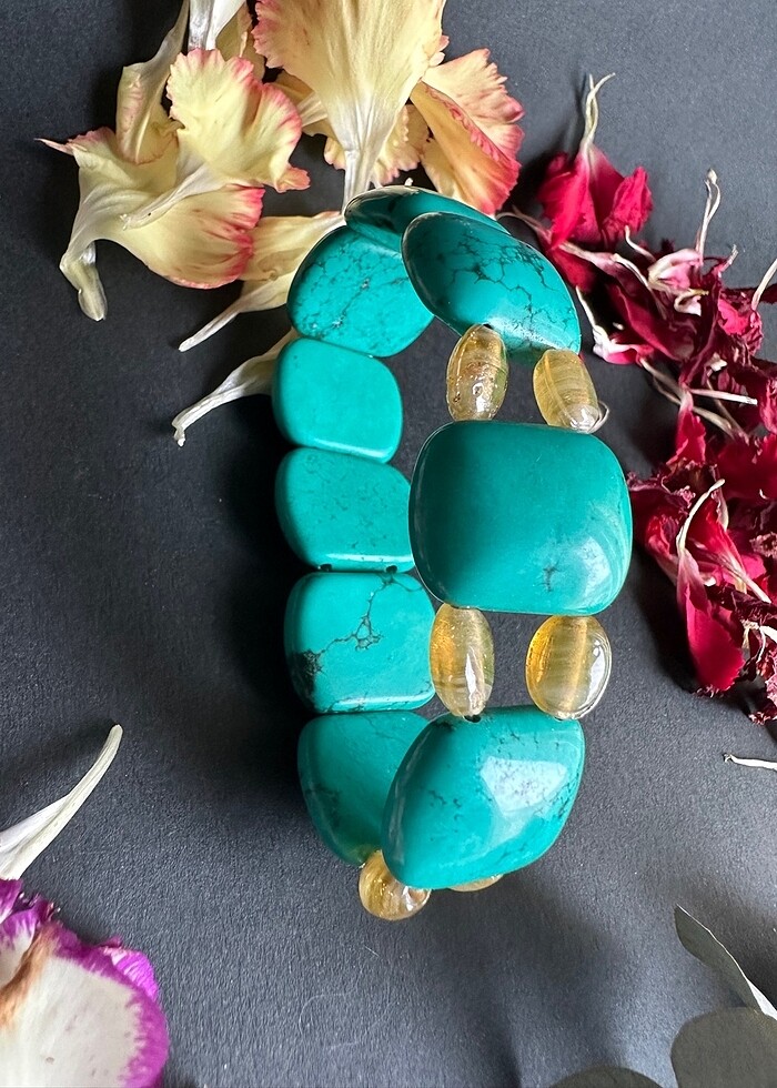 Turkuaz doğaltaş bileklik - Görsel 2