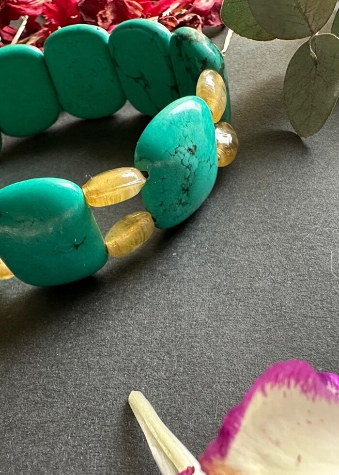 Turkuaz doğaltaş bileklik - Görsel 3