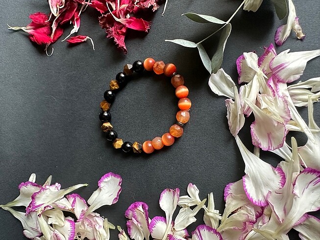 Kaplan gözü akik doğaltaş bileklik - Görsel 2