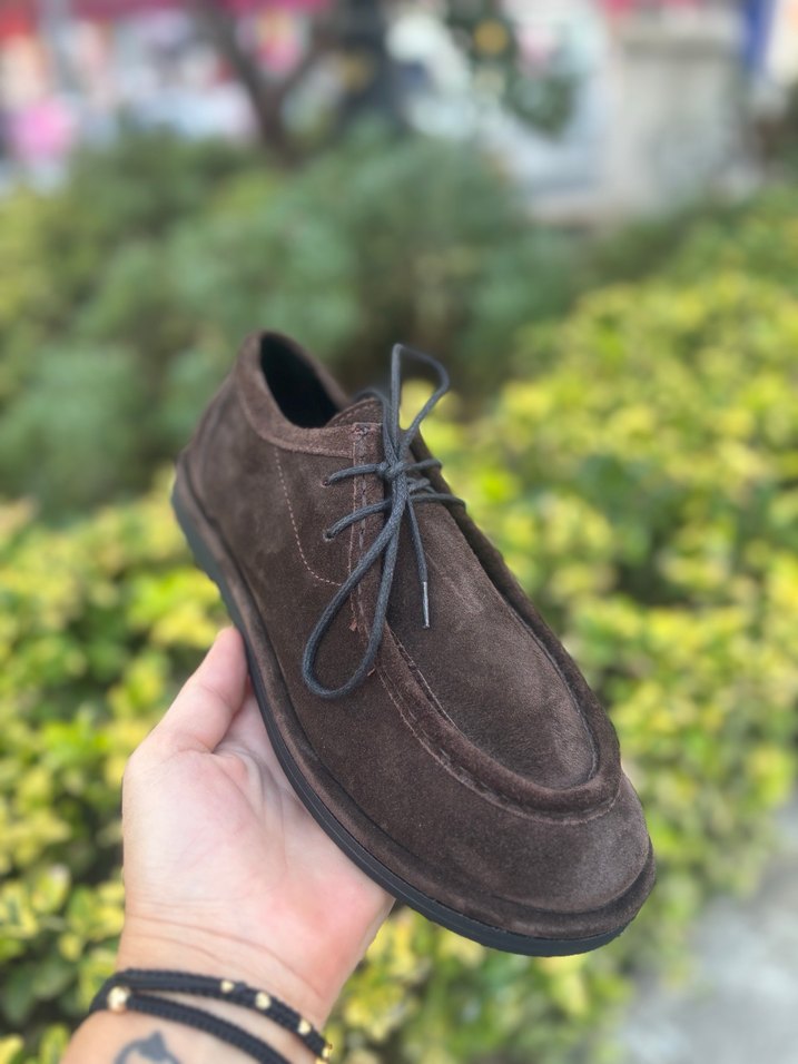 Kahverengi Süet kadın Klasik Ayakkabı - Görsel 5