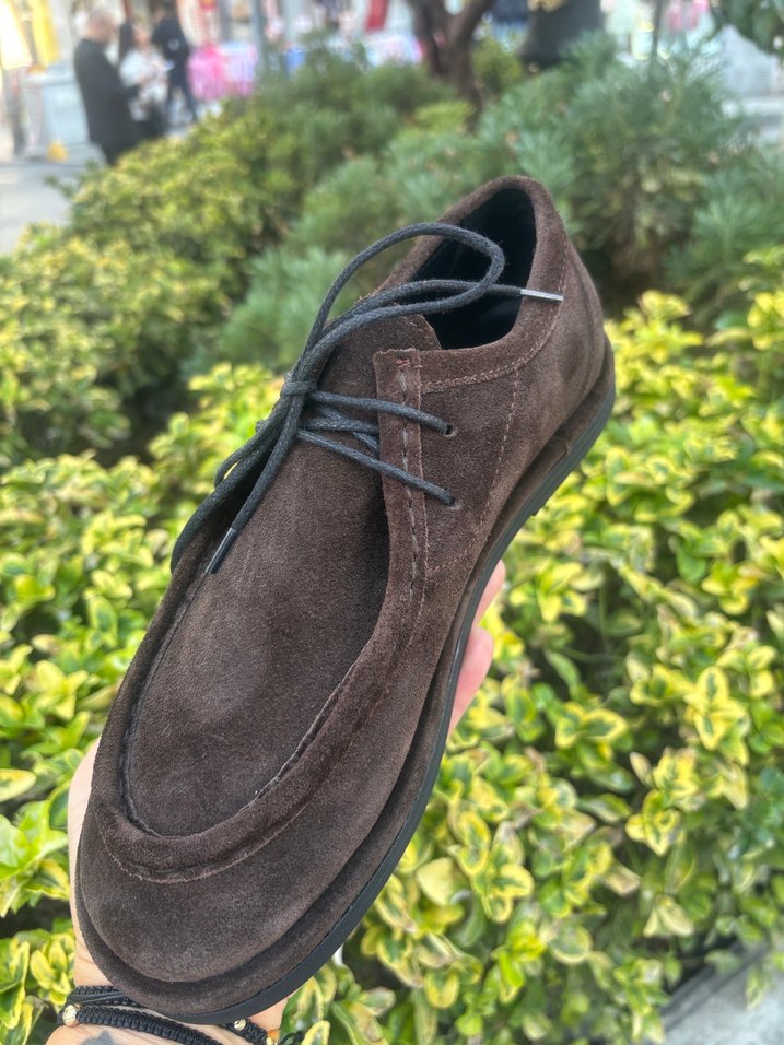 Kahverengi Süet kadın Klasik Ayakkabı - Görsel 3