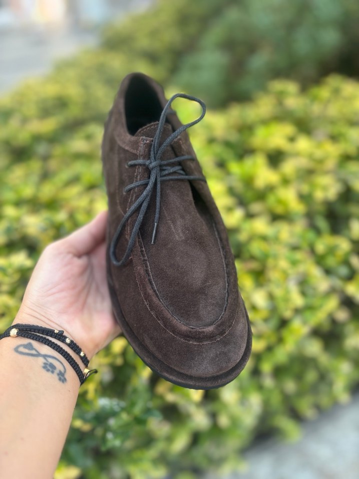 Kahverengi Süet kadın Klasik Ayakkabı - Görsel 2