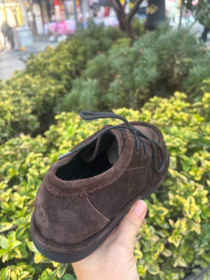 Kahverengi Süet kadın Klasik Ayakkabı - Görsel 4