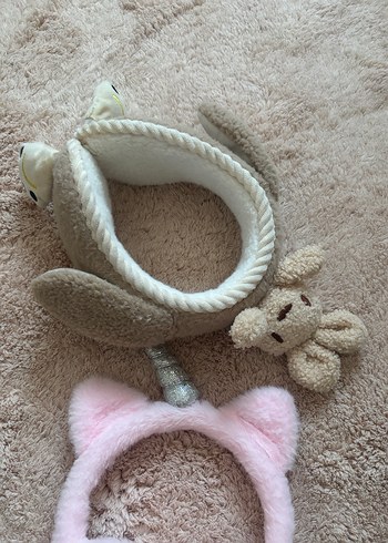 Pembe Nakışlı ve Kürklü Kız Çocuk Kulaklıkları - Görsel 4