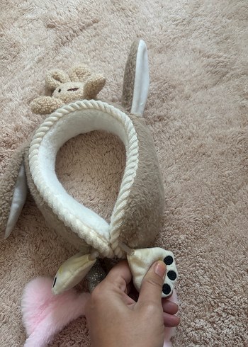 Pembe Nakışlı ve Kürklü Kız Çocuk Kulaklıkları - Görsel 6