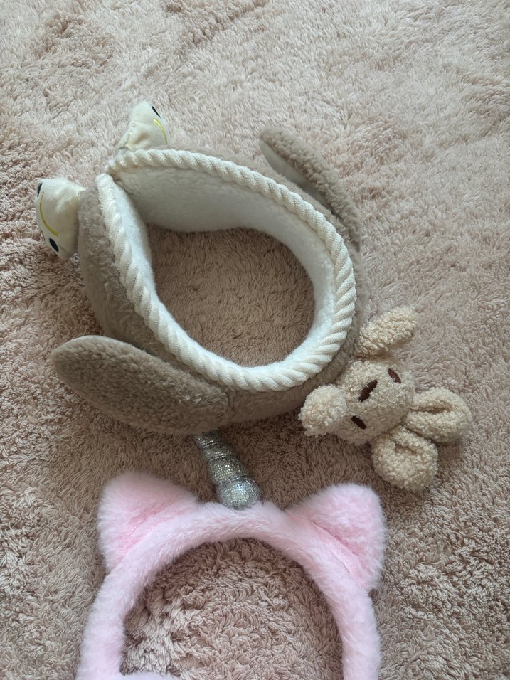 Pembe Nakışlı ve Kürklü Kız Çocuk Kulaklıkları - Görsel 4