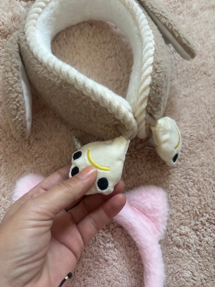 Pembe Nakışlı ve Kürklü Kız Çocuk Kulaklıkları - Görsel 5