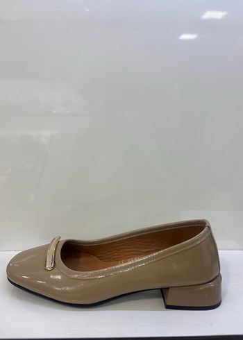 Bej Kadın Klasik Tokalı Topuklu Babet - Görsel 4