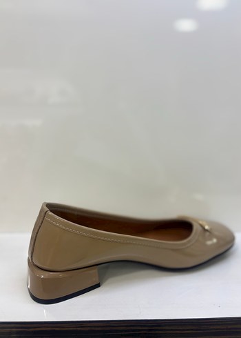 Bej Kadın Klasik Tokalı Topuklu Babet - Görsel 5