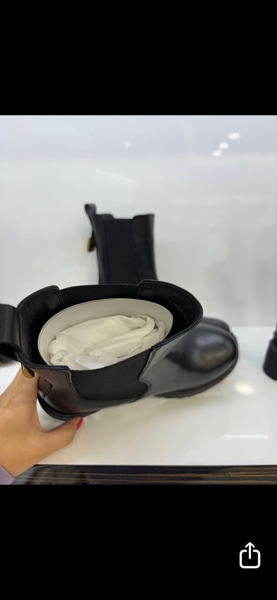 Siyah Deri Tokalı Kadın Bot - Görsel 5