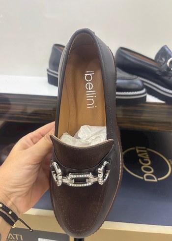 KadınKahverengi Deri Tokalı Klasik Ayakkabı - Görsel 6