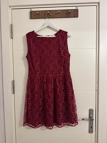 Bordo elbise