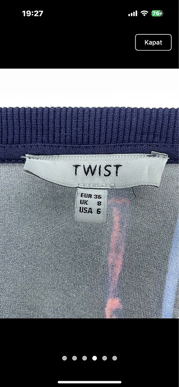 36 Beden çeşitli Renk Twist Elbise